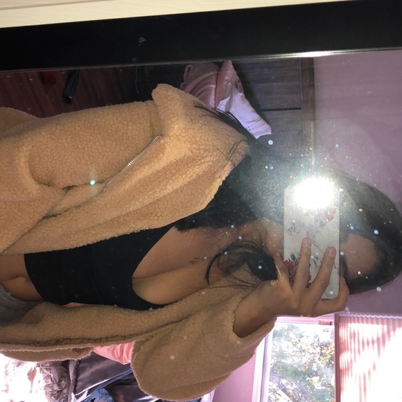 lux noire Jackets & Blazers - Fluffy tan jacket